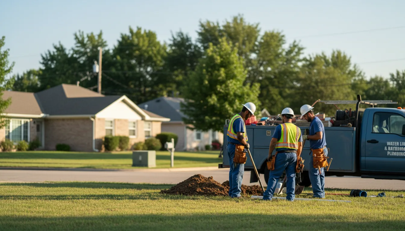 Residential water line and bathroom plumbing service in Van Buren, AR